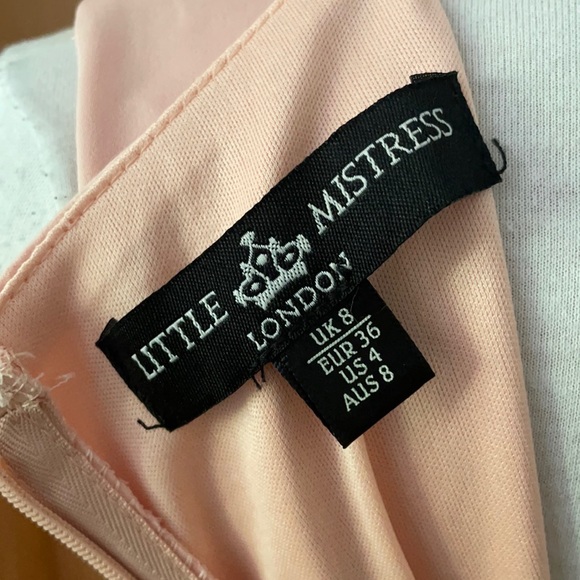 Little Mistress London Sleeveless Baby Pink Dress, Size 4 - Picture 11 of 16